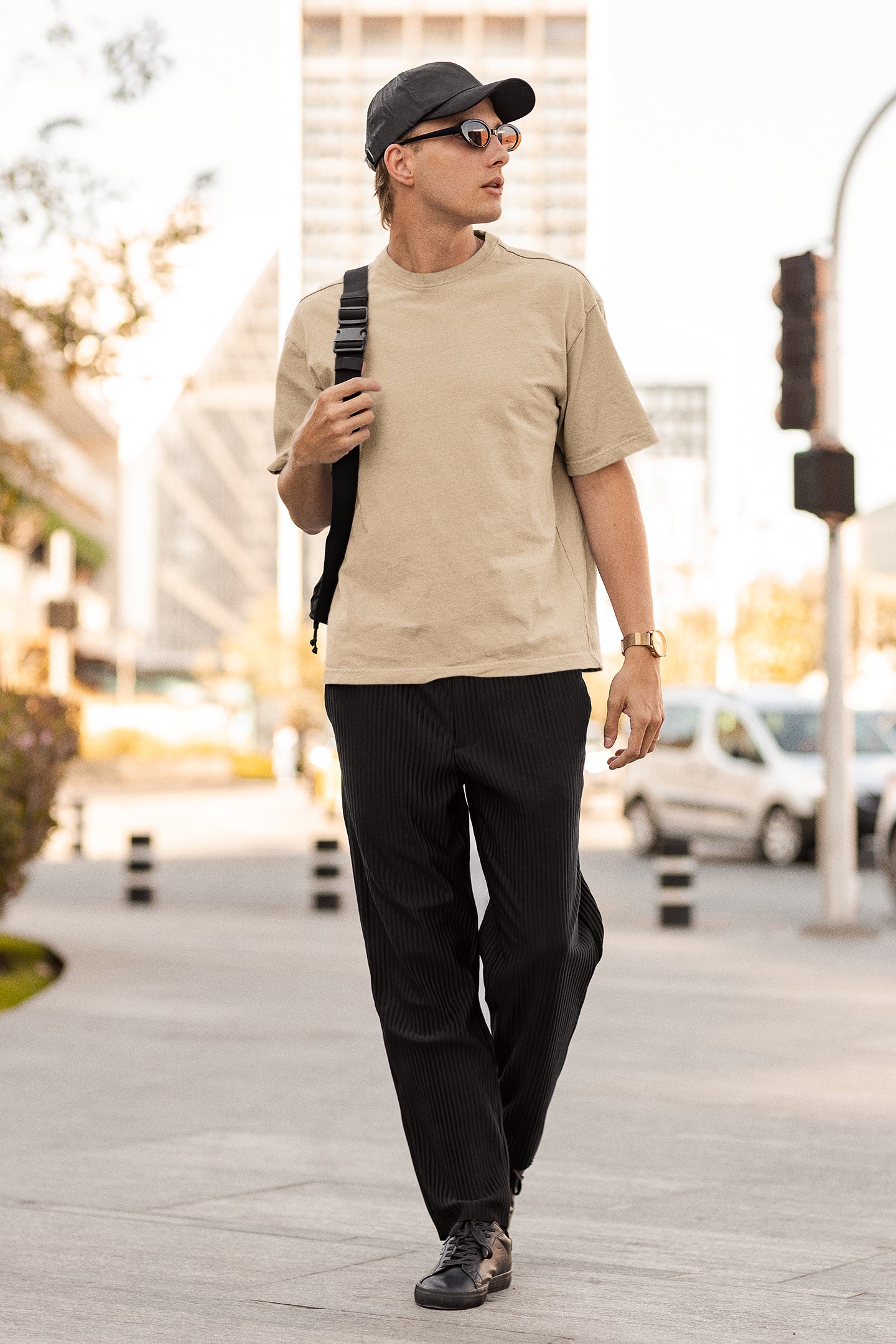 Beige Oversized Tee