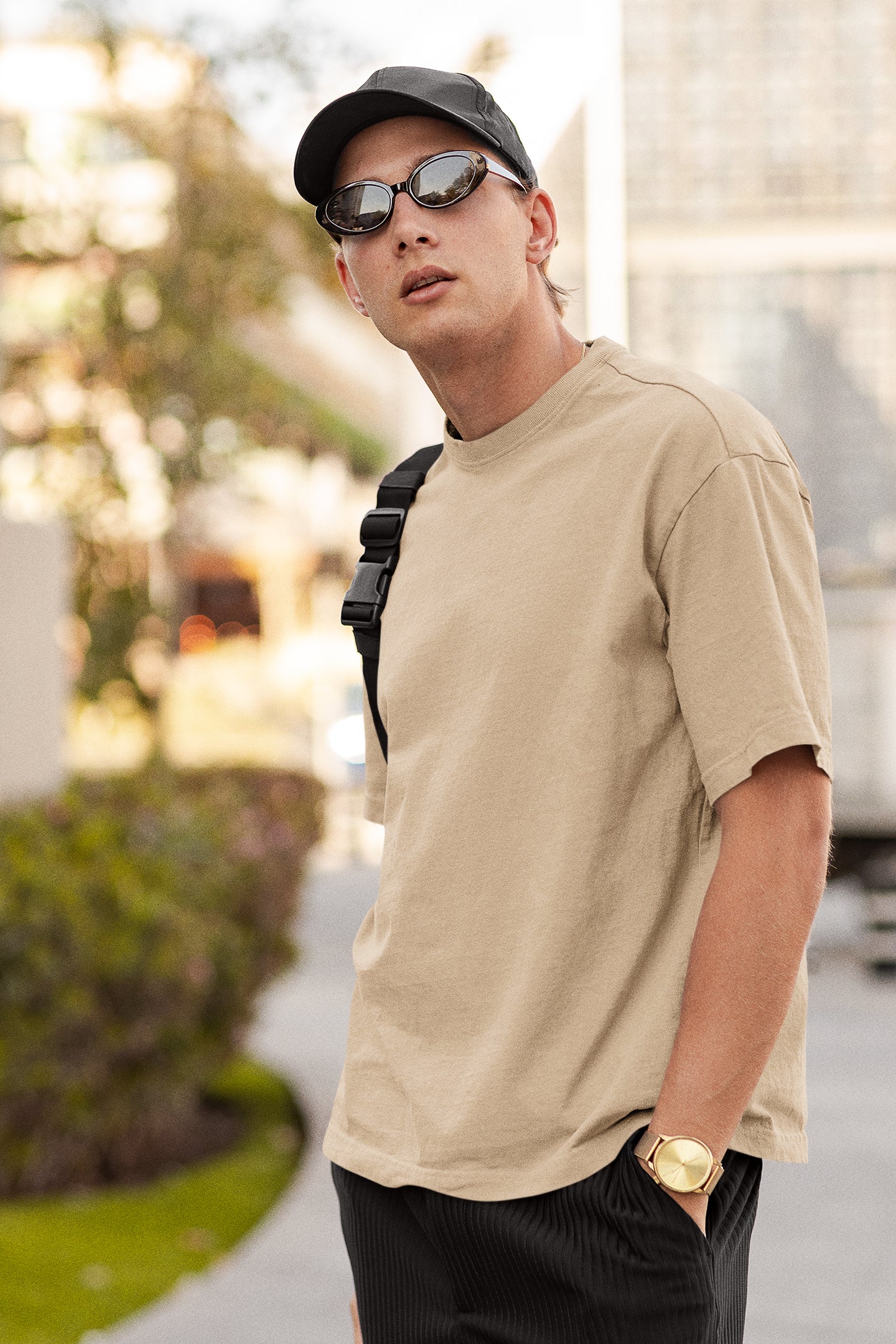 Beige Oversized Tee