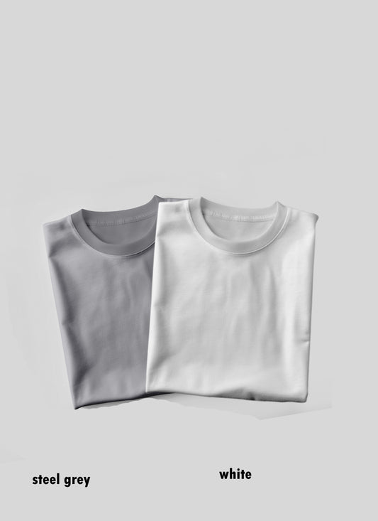 Solid T-Shirt Combo (Pack of 2)