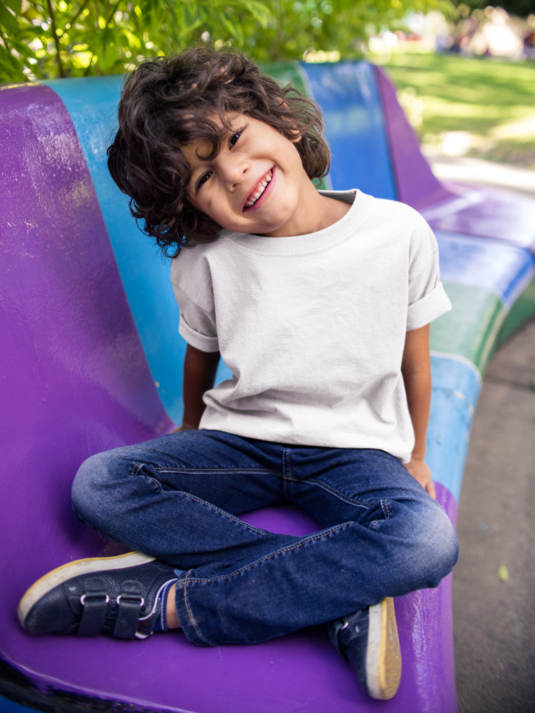 White Solid Kids Tee